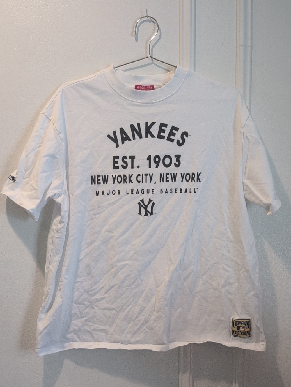 Mitchell & Ness White Yankees Short Sleeve Tee